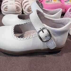 L'Amour White Mary Jane Dress Shoes